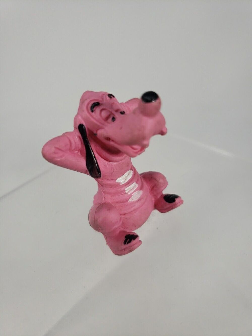 Walt Disney Productions Goofy Pink Rubber Figure 1960s Rare Uncommon Vintage